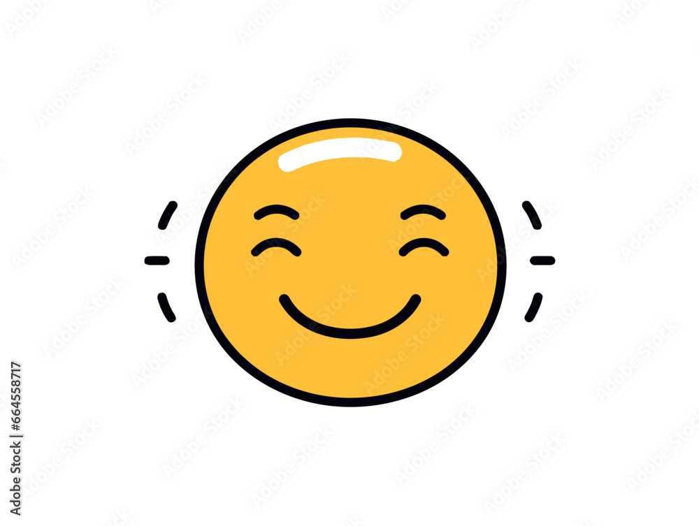 Doodle Laughing with closed eyes emoji, cartoon sticker, sketch, vector, Illustration, minimalistic Doodle Laughing with closed eyes emoji, cartoon sticker, sketch, vector, Illustration, minimalistic