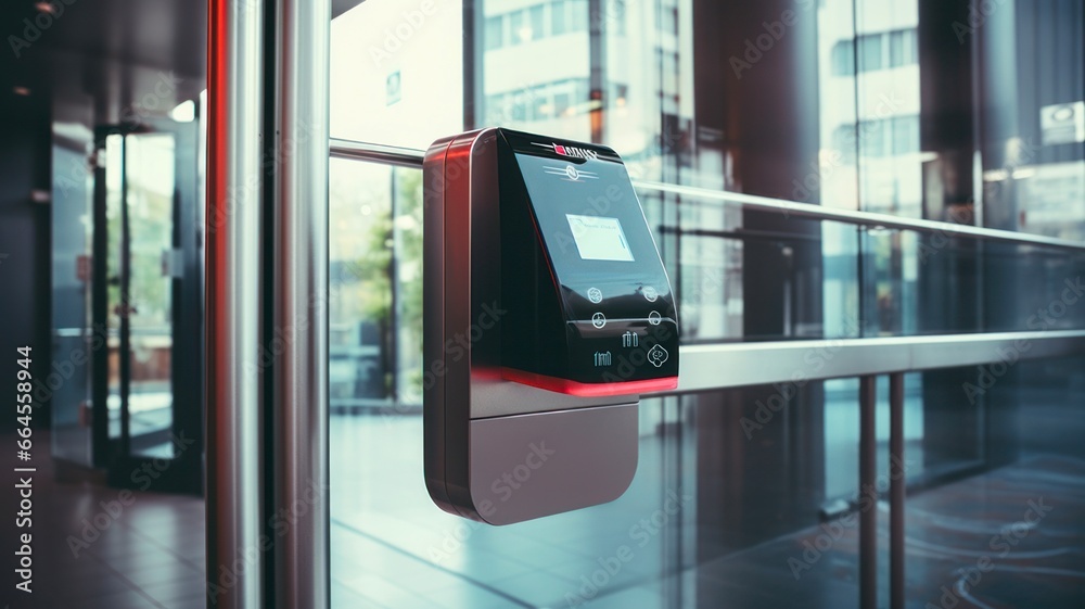 Modern Access Control: Sleek Door Entrance Card Reader for Office Building Security Modern Access Control: Sleek Door Entrance Card Reader for Office Building Security