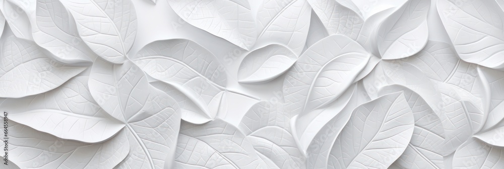 Modern 3D Geometric Leaves Tiles: A Clean and Crisp Texture for Your Banner or Panorama Background