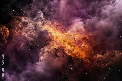 starry nebula cosmic cloud explosion ethereal. Generative AI