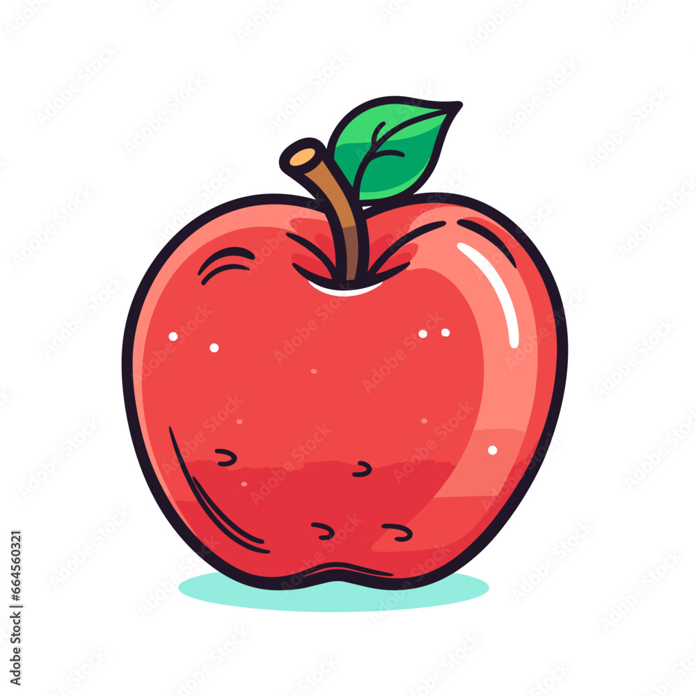 Isoled fruit vector apple in white background Isoled fruit vector apple in white background