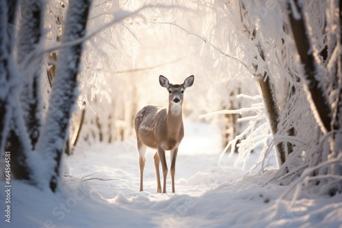 Wallpaper Mural Snow-Clad Enigma: Otherworldly Winter Woods Torontodigital.ca
