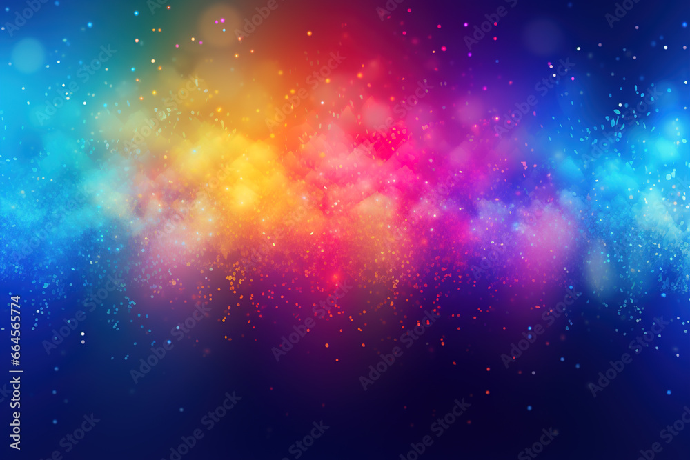 Colorful powder particle explosion background - obrazy, fototapety, plakaty 