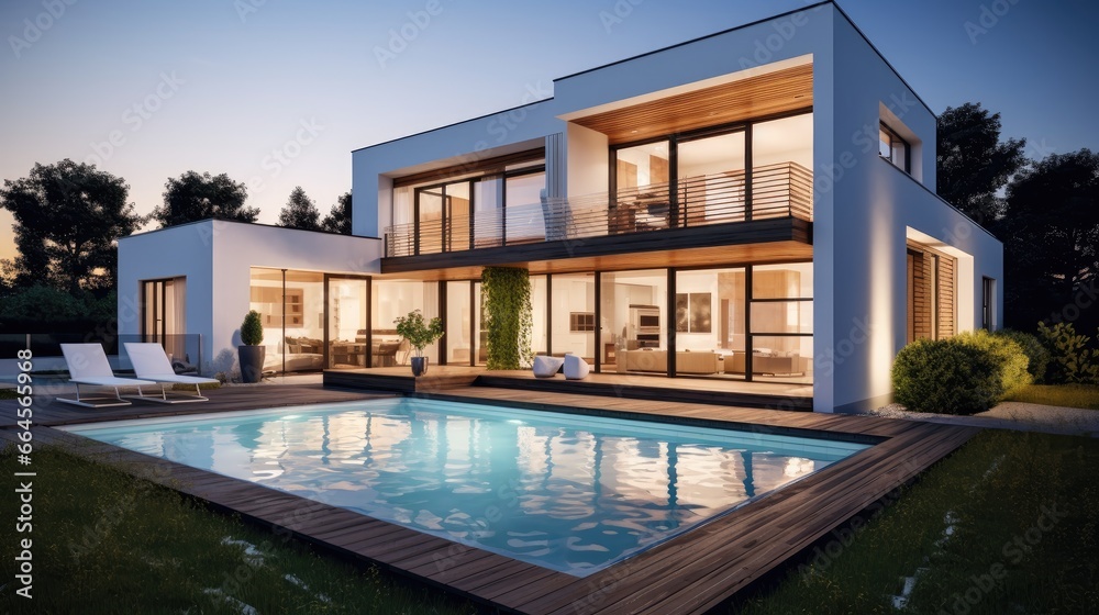 Fototapeta premium Architectural Vision - A three-dimensional house isolated on a white backdrop, perfect for architects and real estate developers.