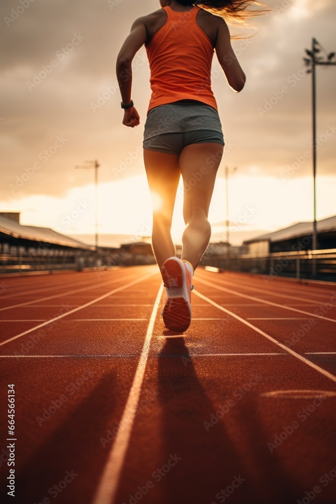 fitness woman body motivational in workout sports running social media poster - obrazy, fototapety, plakaty 
