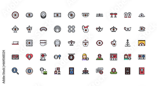 porcelain icon set