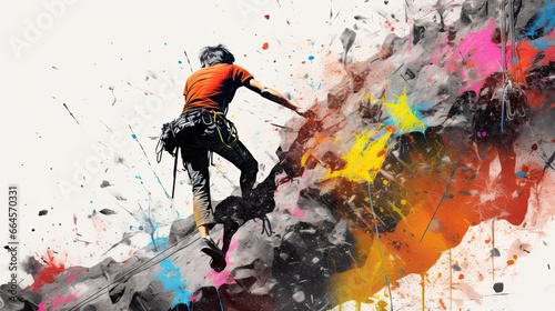 Sport, climber, splash design original modern