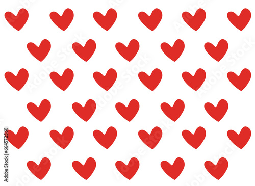 Valentine's day greeting card with hearts, vector illustration