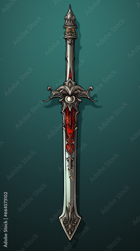 Fototapeta premium powerful light magic sword 