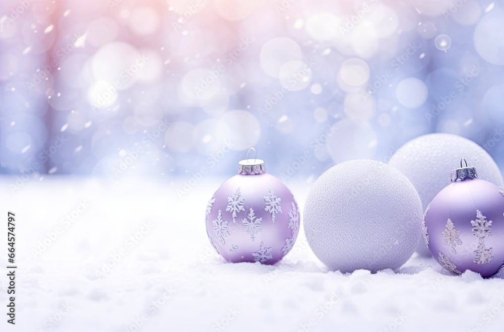 Christmas decorations ball on snow background. Christmas decorations ball on snow background.