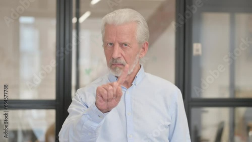 Wallpaper Mural Portrait of Tense Senior Old Businessman in Denial Torontodigital.ca