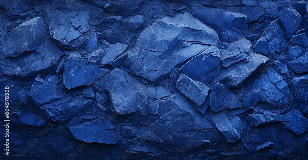 Fototapeta premium A rich, deep blue stone texture backdrop, featuring textured organic forms and saturated color field aesthetics.