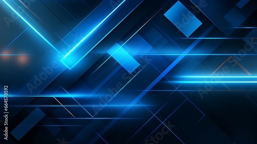 Abstract background with striking blue lines, featuring a shaped canvas, sharp angles, and a dotted, gradient-filled aesthetic.