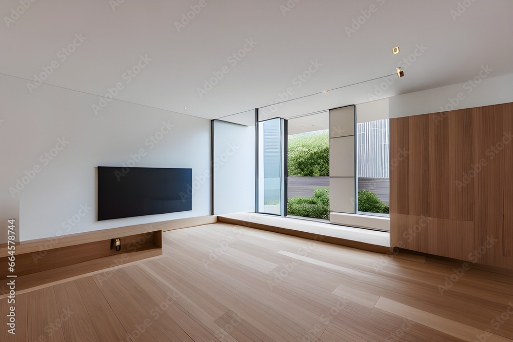 Obraz premium a spacious modern living room where you can talk with good people