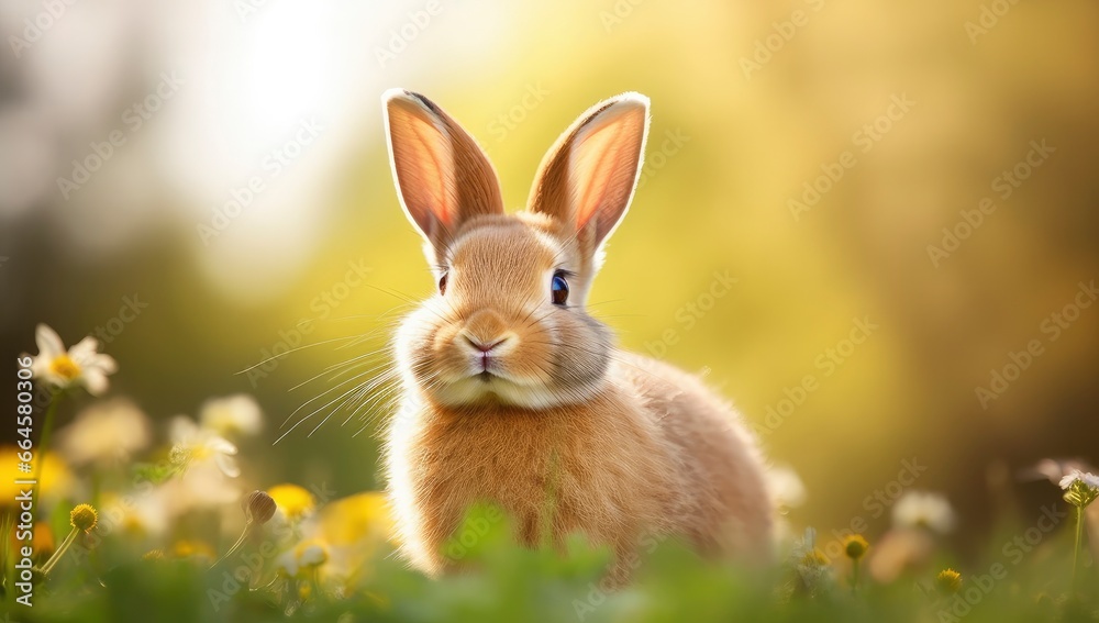 Easter Bunny with beautiful Spring Nature. Easter Bunny with beautiful Spring Nature.