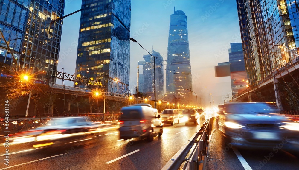 Naklejka premium traffic in the city