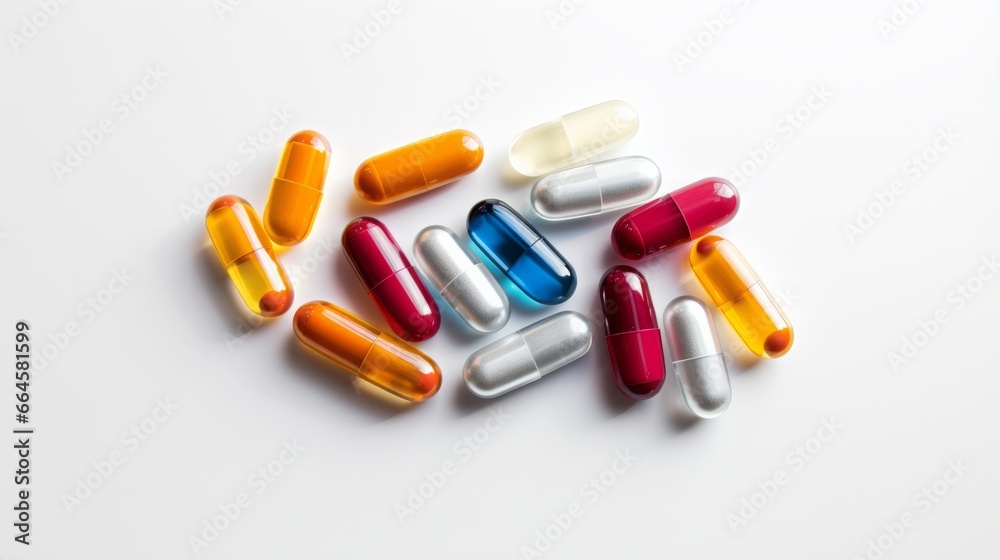 medical capsules, tablets and medicines.