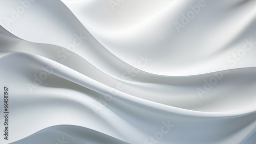 abstract white background with smooth lines and waves. 3d render illustration