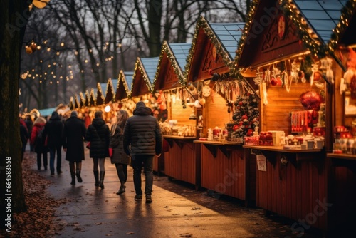 Christmas Market Medley: Vibrant and Eclectic Stalls Decked Out in Color 