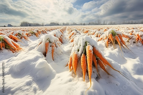 Carrots under snow.