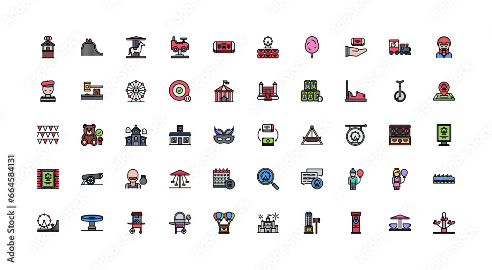 fair icon set fair icon set