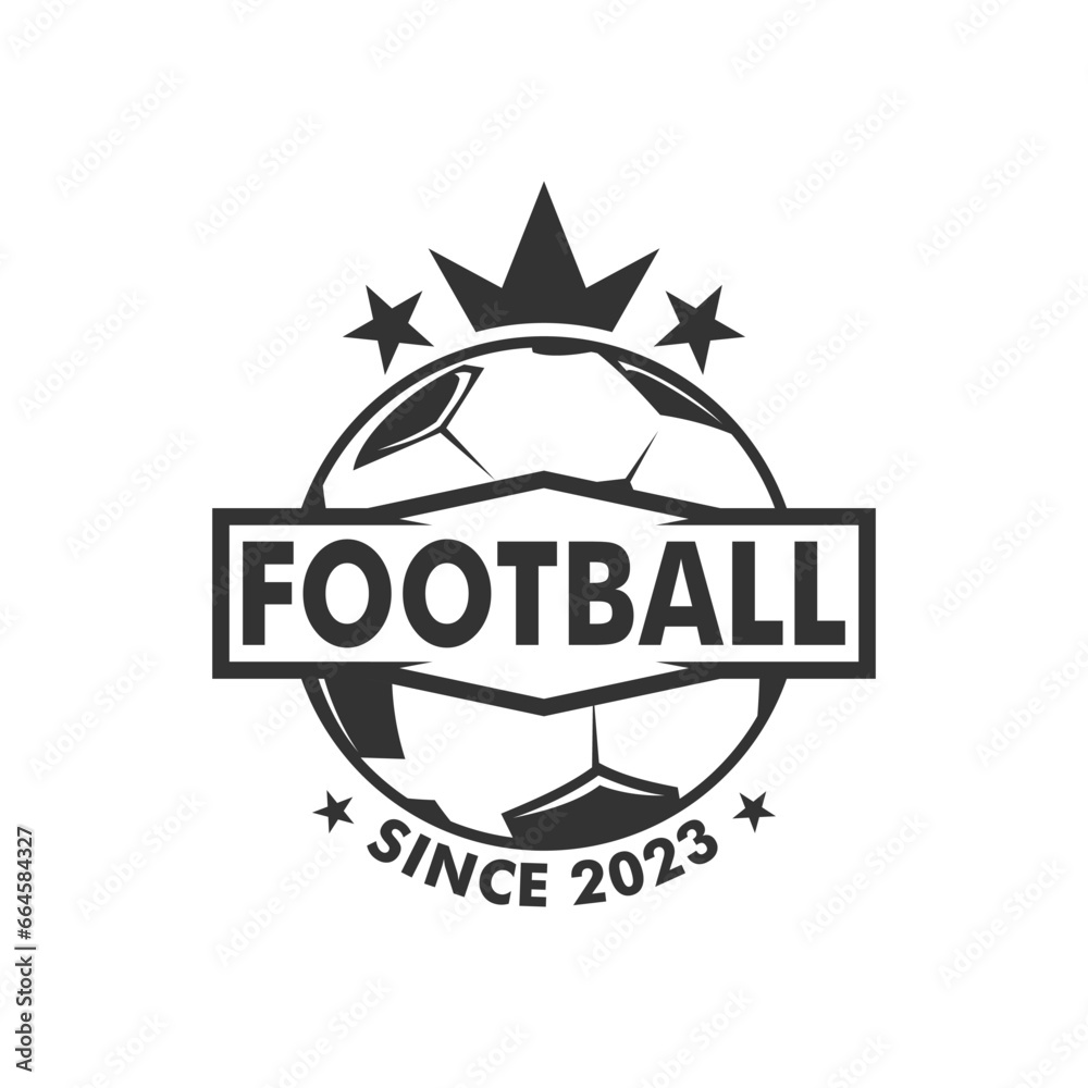 Soccer Football logo design vector illustration, football logo icon template