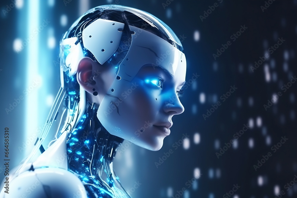 Futuristic android. Picture made by Artificial Intelligence Futuristic android. Picture made by Artificial Intelligence
