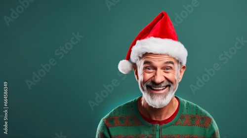 Christmas Party Elf. Funny and Cute Men Dressed as Friendly Elves with Hats and Costumes on Gray Studio Background