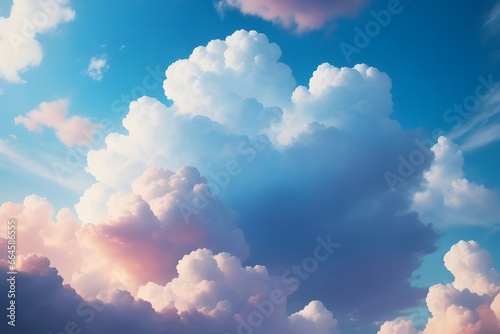 Beautiful Sky Clouds Backgrounds, Clouds backgrounds, Generative Ai © firoz3344