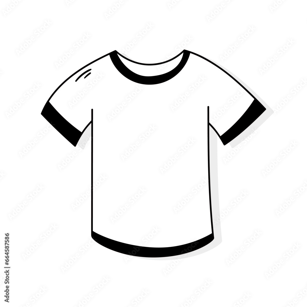 T-shirt vector icon in doodle style. Symbol in simple design. Cartoon object hand drawn isolated on white background. T-shirt vector icon in doodle style. Symbol in simple design. Cartoon object hand drawn isolated on white background.