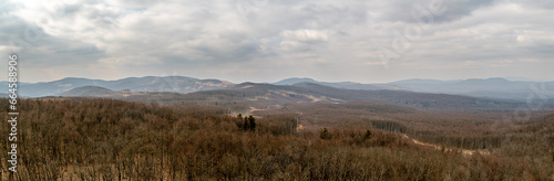 View on Little Carpathians mountains from top of Velka Homola photo