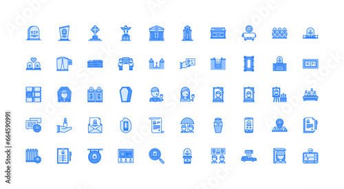 funeral icon set