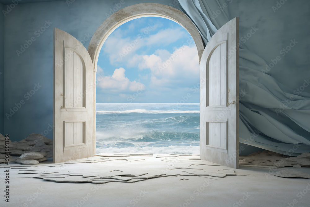 Open door to the sea