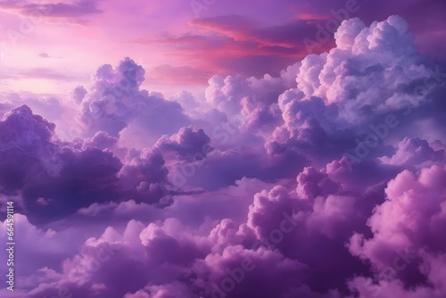 Purple Sky Clouds Background, Purple Clouds Background, Generative Ai
