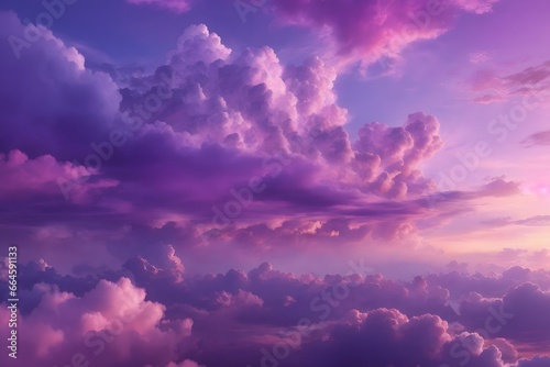 Purple Sky Clouds Background, Purple Clouds Background, Generative Ai
