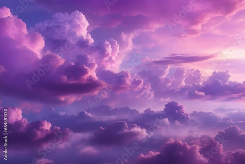 Purple Sky Clouds Background, Purple Clouds Background, Generative Ai