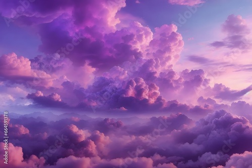 Purple Sky Clouds Background, Purple Clouds Background, Generative Ai