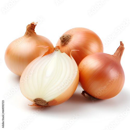 Wallpaper Mural Fresh bulbs of onion isolated on white background Torontodigital.ca