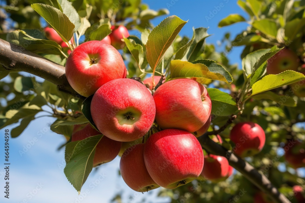 Close up Apple Fruit on Tree.