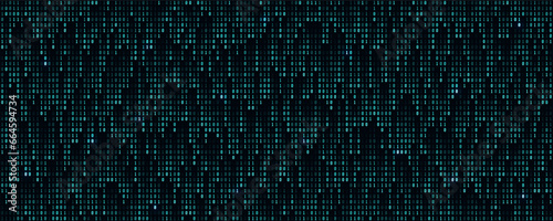 Binary computer code. Cyber background constructed with numbers one and zero. Abstract visualization of programming. Vector illustration.