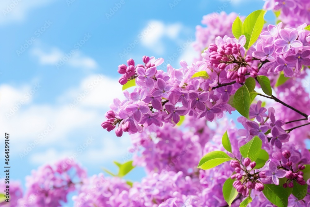 Fototapeta premium Lilac under blue sky.