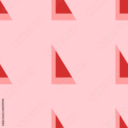 Free Download Seamless pattern of large isolated red right triangle symbols. The elements are evenly spaced. Vector illustration on light red background - GFXLoad