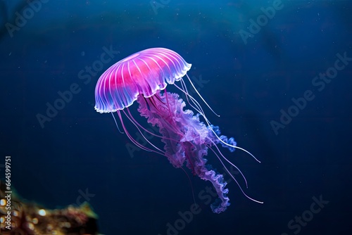 Mauve stinger purple jellyfish. © MstHafija