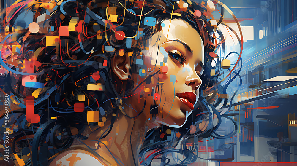 AI-generated art or creative collaborations between AI and artists, exploring the intersection of artificial intelligence and the arts AI-generated art or creative collaborations between AI and artists, exploring the intersection of artificial intelligence and the arts