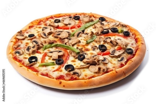 Pizza isolated on white background.