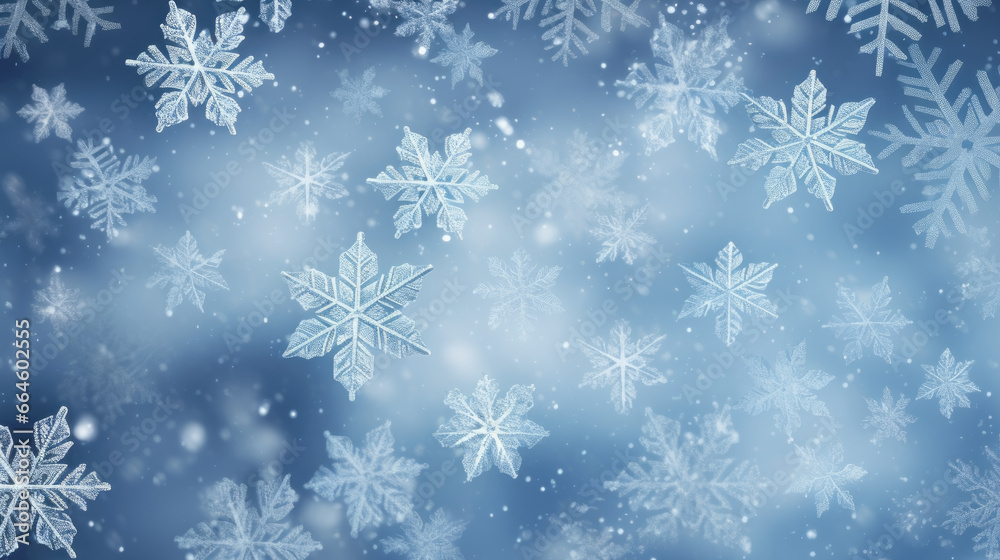 Snowflakes on a blue background Snowflakes on a blue background
