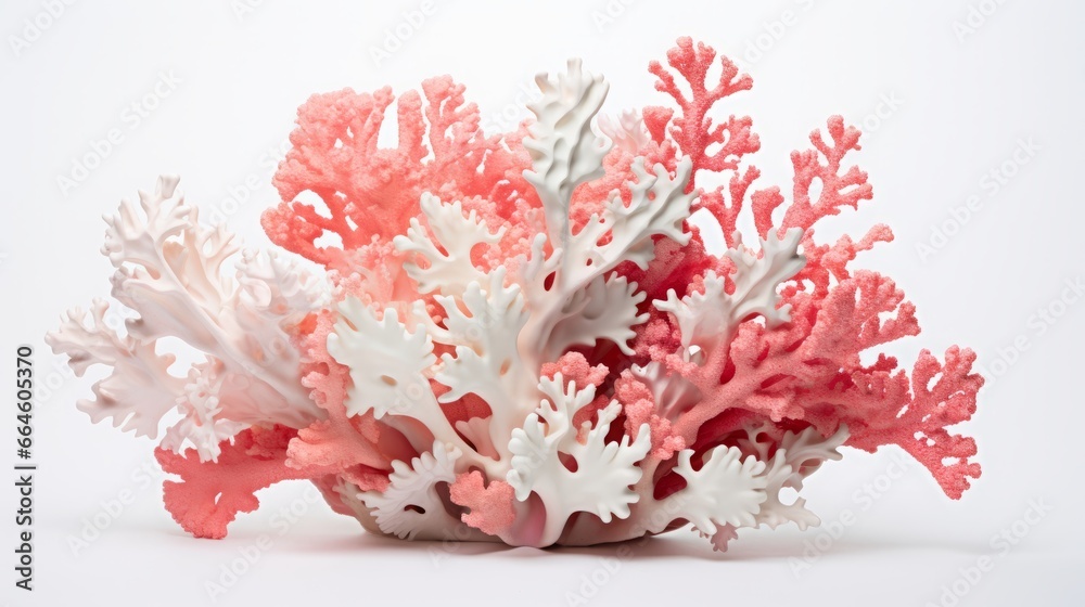 Fototapeta premium various sea corals on a plain background.