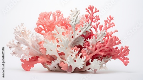 various sea corals on a plain background.