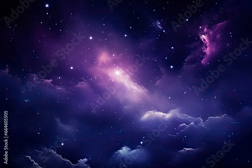 Purple Galaxy space stars in Outer Space. © MstHafija