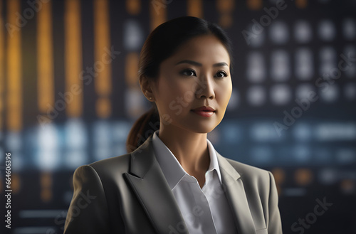 Portrait of a professional asian business woman photo